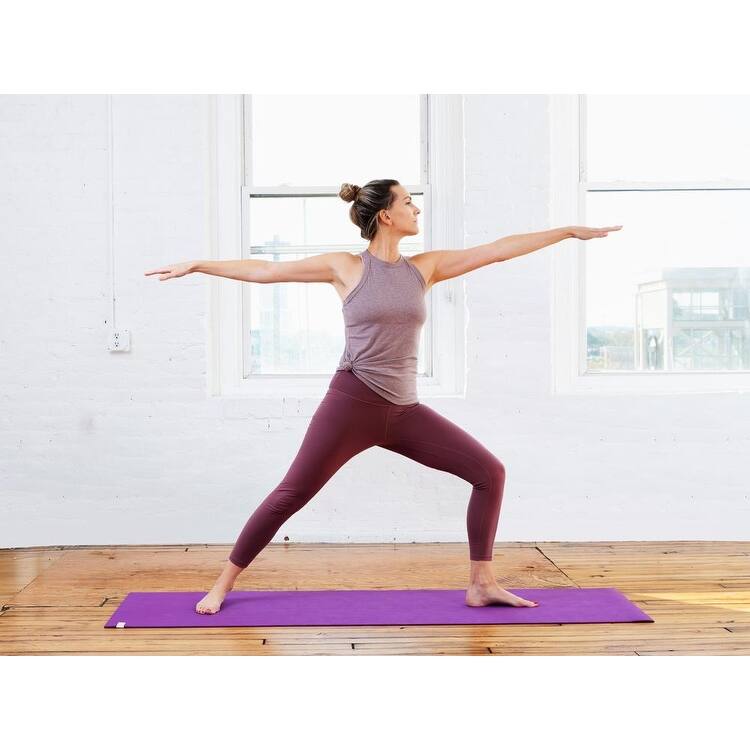 Sol Living Yoga Mat Natural Rubber Non Slip Extra Thick Exercise Mat for Yoga, Pilate, Mediation 24 -in x 72 -in