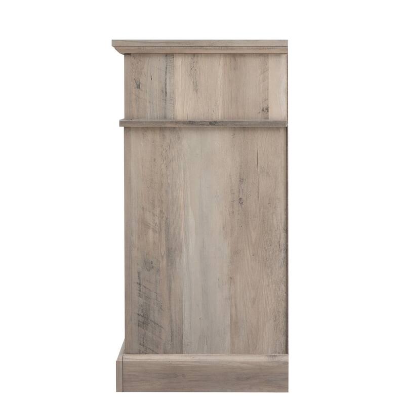 Gray 58" American Fireplace TV Stand with Electric Fireplace for TVs Up to 65"