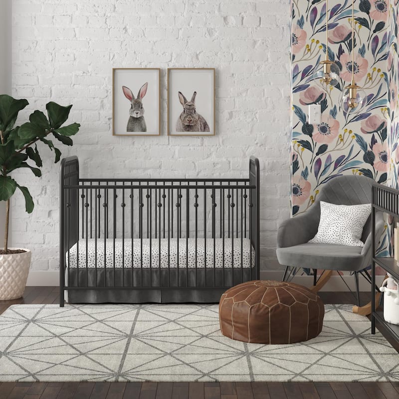 Little Seeds Monarch Hill Ivy Metal Crib - N/A