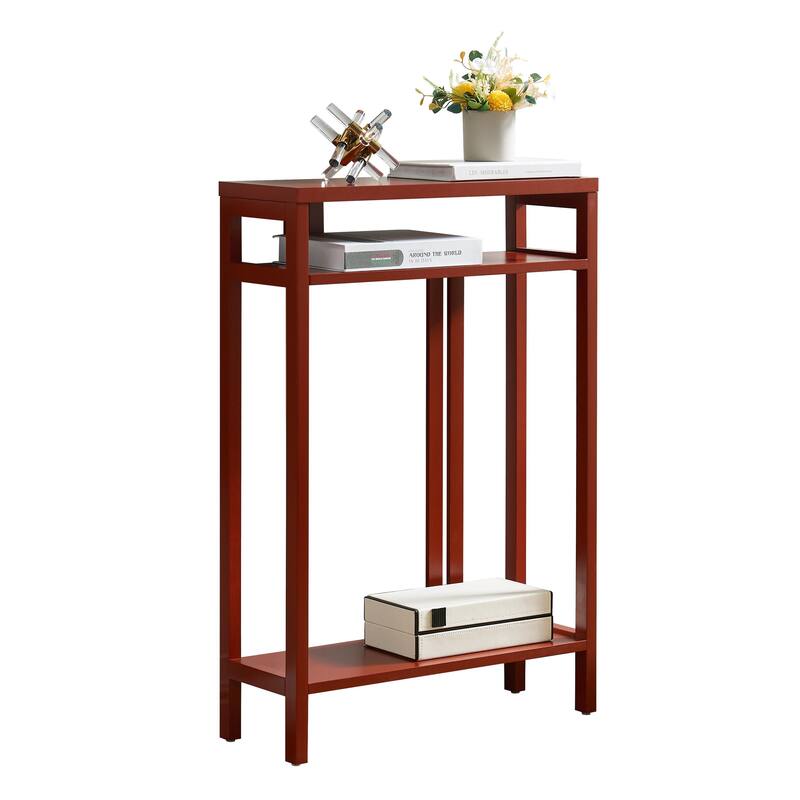 Bisbee Wood 22-inch Console Table with Two Shelves - 22"L x 8"W x 32"H