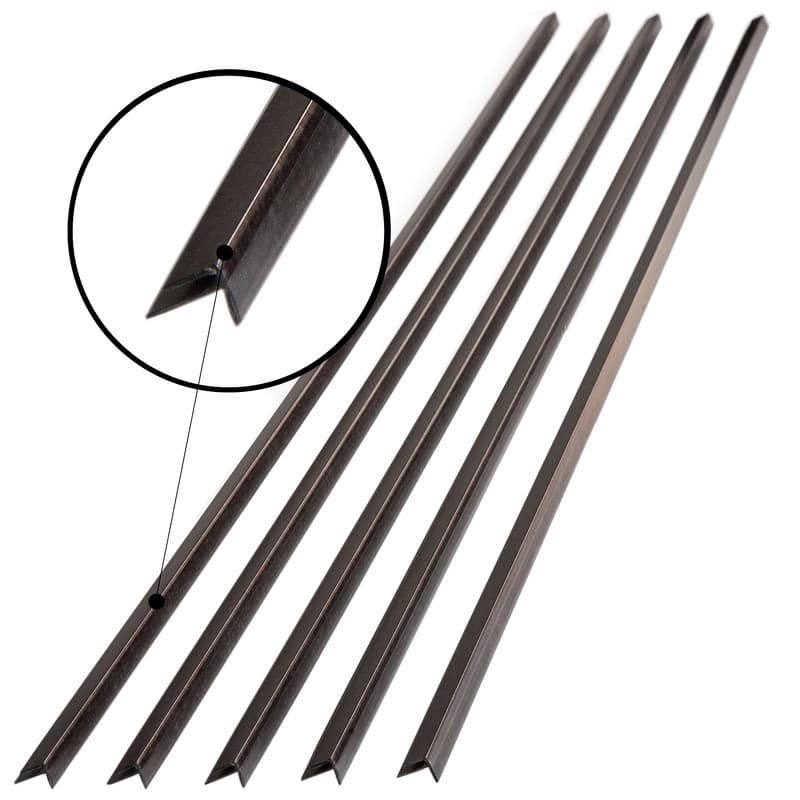 FASÄDE 47 in. Decorative Vinyl Outside Corner Trim Smoked Pewter (5 Pack) - 5 Pack