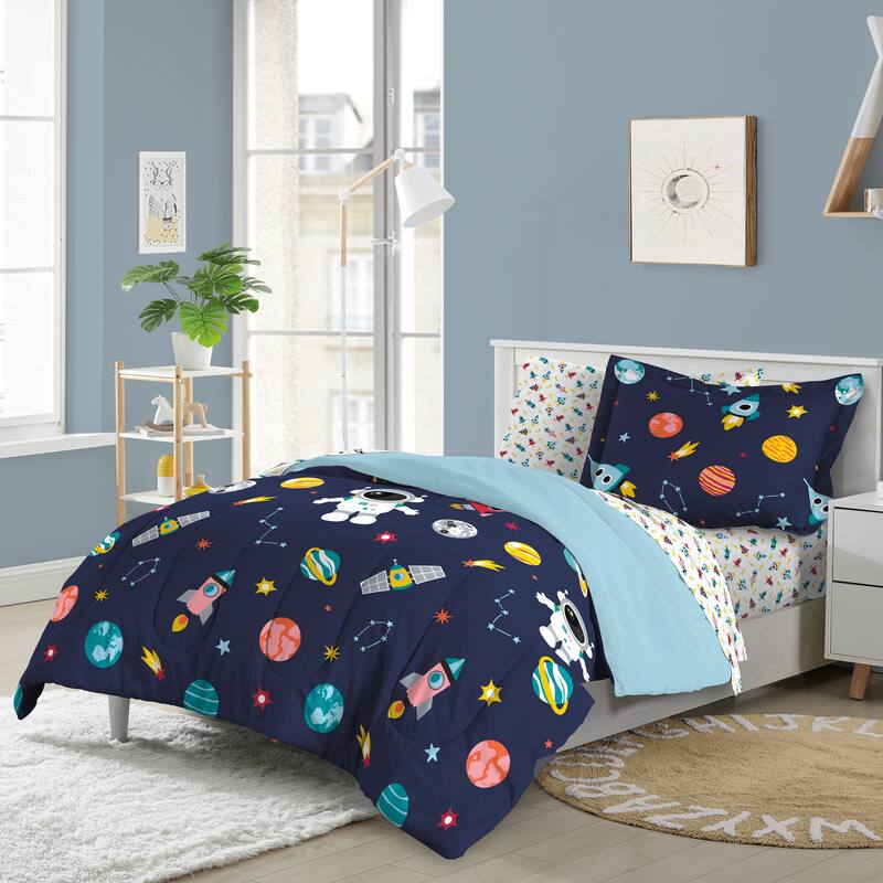 Dream Factory Space Galaxy Bed-In-A-Bag Comforter Set - Full