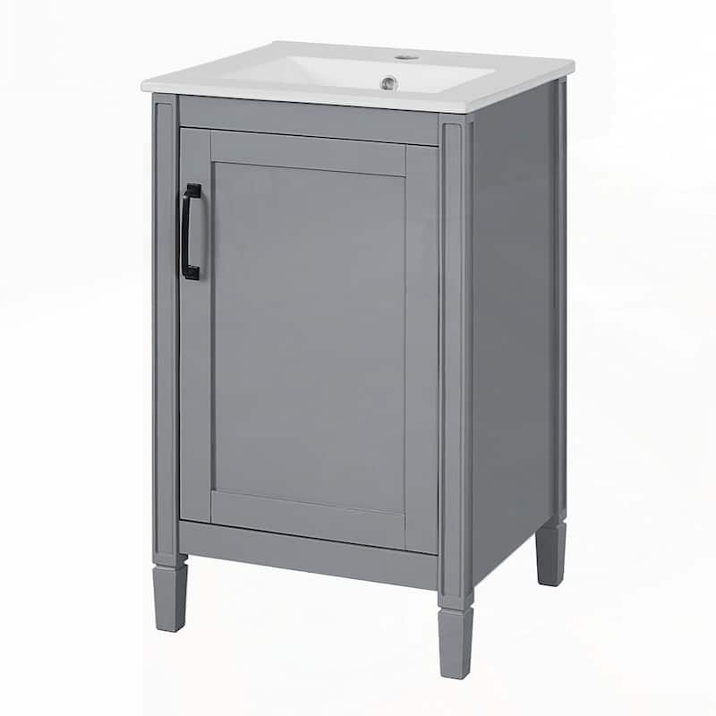 Freestanding Bathroom Vanity with Ceramic Sink