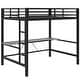 preview thumbnail 7 of 64, Twin/Full Size Gaming Loft Bed with Bulit-in Desk and LED Lights, Metal Loft Bedframe with Ladder and Guardrails for Kids