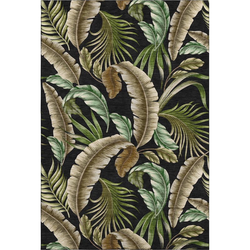 Premium Washable Super Soft Tropical Palms Mayfield Rug