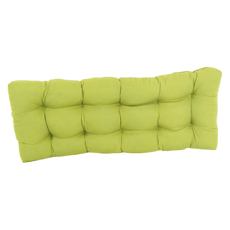 Solid Twill Tufted Indoor Bench Cushion (Multiple widths from 42 to 60 inch)