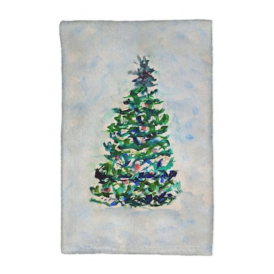 Blue Lights Christmas Tree Kitchen Towel - 16x25