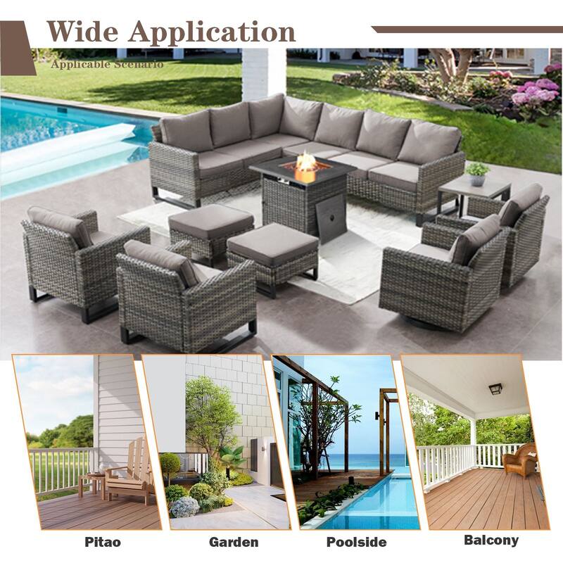 Pocassy Patio Swivel Chair with Soft Cushion
