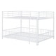 preview thumbnail 29 of 70, Metal Bunk Bed with Slide and Door, Twin Over Twin/Full Over Full Low Bunk Bedframe with Fence Guardrails and Ladder for 2 Kids