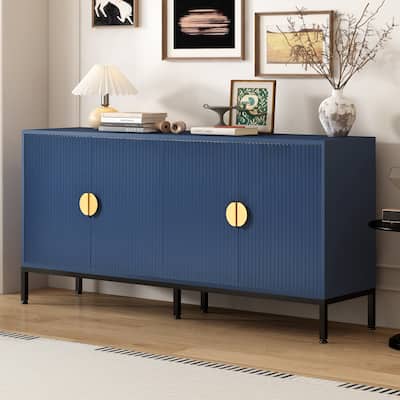 Four-Door Buffet Sideboard / Accent Storage Cabinet / TV Console Table