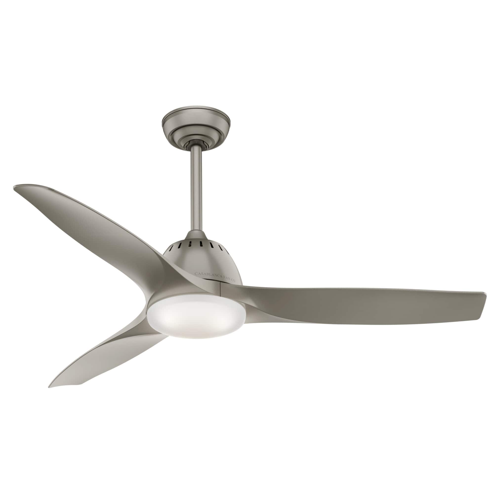 slide 1 of 17, Casablanca 52" Wisp Ceiling Fan with LED Light Kit and Handheld Remote Painted Pewter
