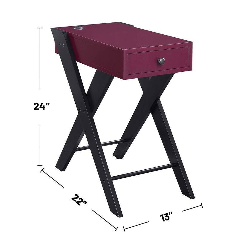 Accent Table with USB Charging Dock