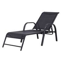 Goplus Outdoor Patio Chaise Lounge Chair Sling Lounges Recliner Adjustable Back