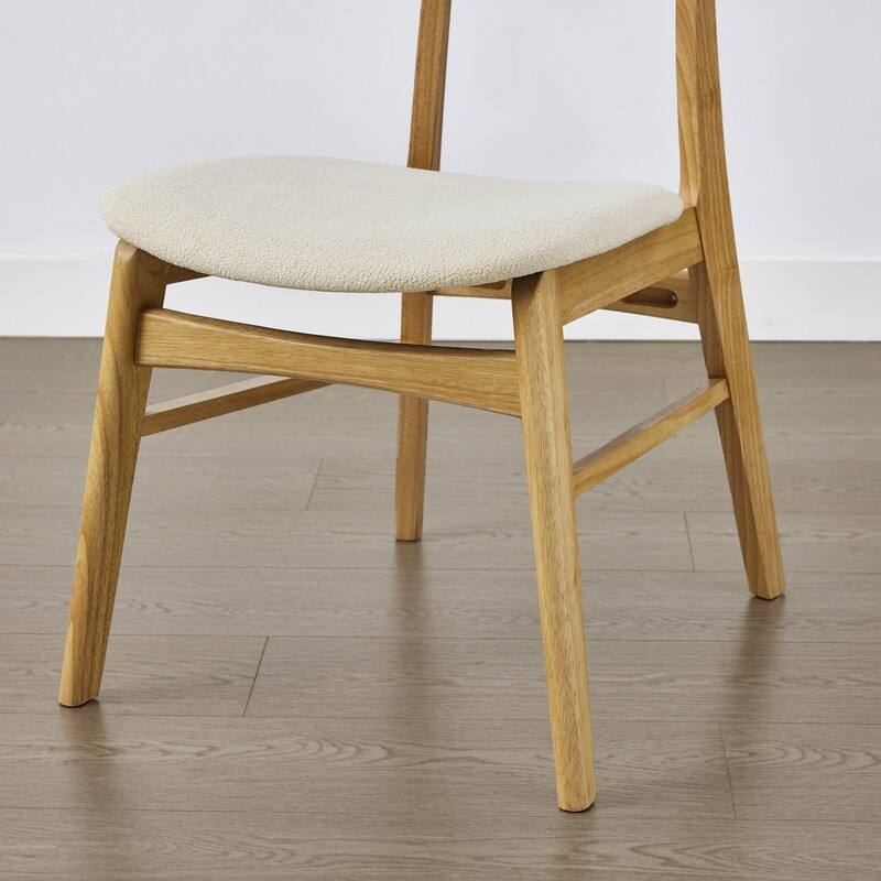 Spruce & Spring Modern Wood Dining Chairs with Ergonomic Back and Cushioned Seat
