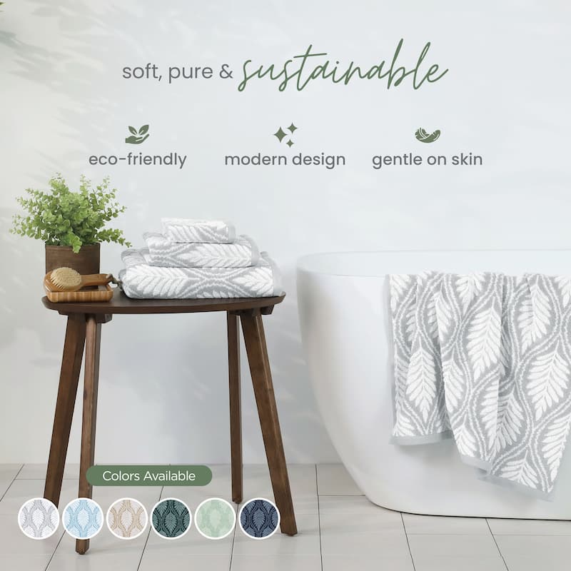 Martex Restore Fern Ogee Sage Bath Towel