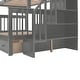preview thumbnail 5 of 7, Grey Twin Over Full Wood Bunk Bed with Drawers & Stairs