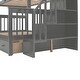 preview thumbnail 4 of 15, Wood Bunk Bed with Drawers, Storage Staircase, Grey