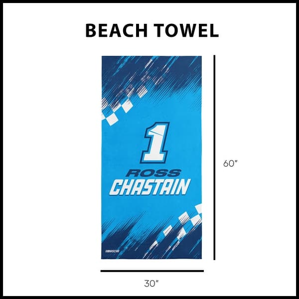 dimension image slide 17 of 19, NASCAR Simple Speed Beach Towel