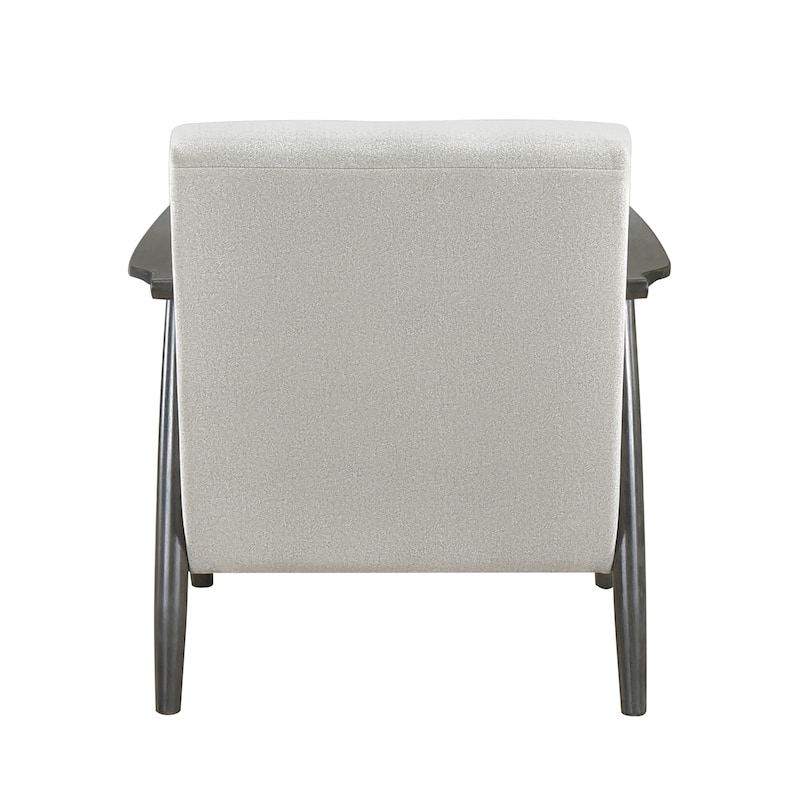 Royston Velvet Wood Arm Accent Chair