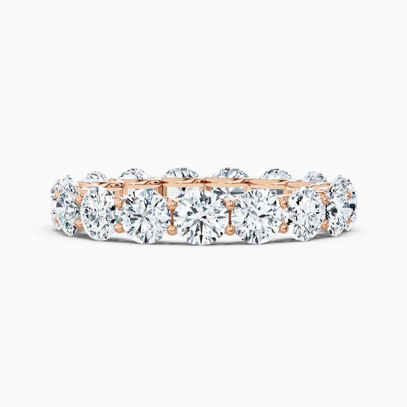 Auriya 14k Gold Round Lab Grown Diamond Eternity Band 2.10 - 9.75 ct. tw. (F-G, VS) - 4.25 ct. wt. - 5 - Rose