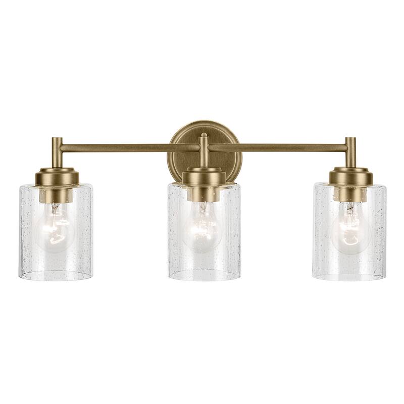 Kichler Lighting Winslow 21.5 in. 3-Light Natural Brass Vanity Light - 21.5 in