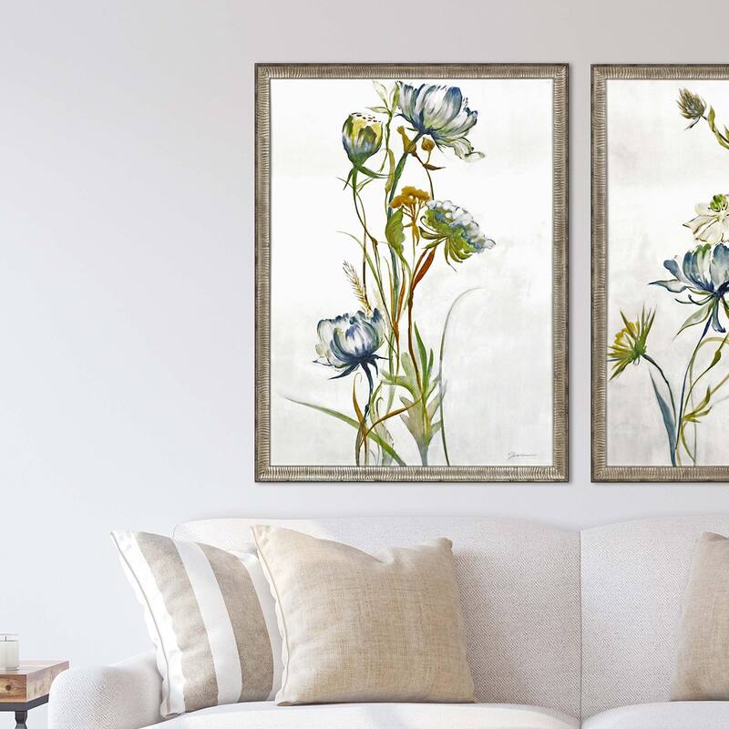 Late Summer Wildflower I Framed Art Giclee Under Glass - Multi-Color