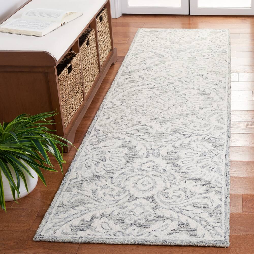 SAFAVIEH Handmade Blossom Esta Modern Floral Wool Rug