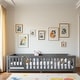preview thumbnail 60 of 159, Wood Floor Bed with Safety Guardrails and Door Twin - Gray1