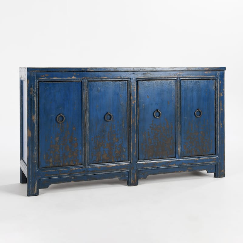 Classic Home Amherst 4-Drawer Reclaimed Pine Wood Sideboard Buffet