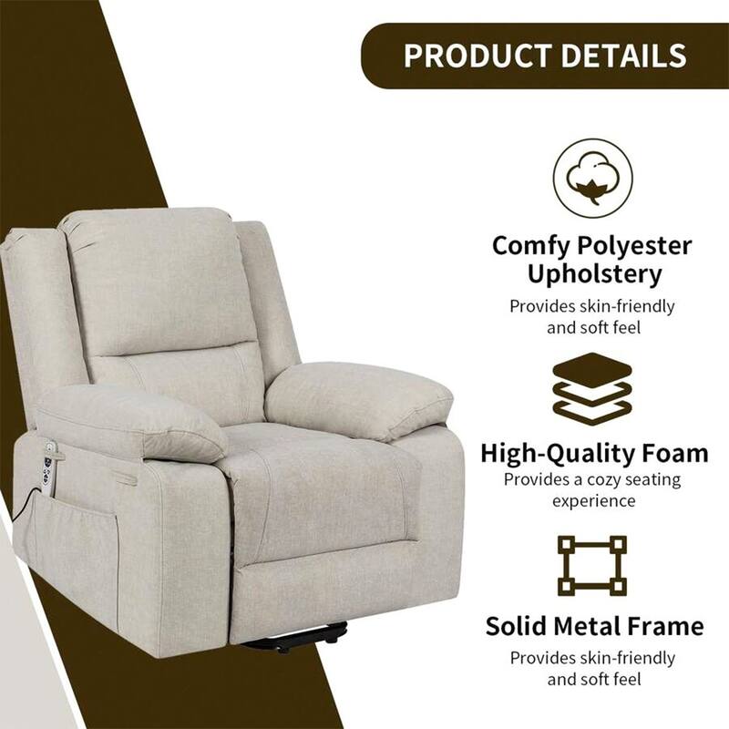 Electric Massage Power Recliner Chair, Multifunction Lifting, Timing