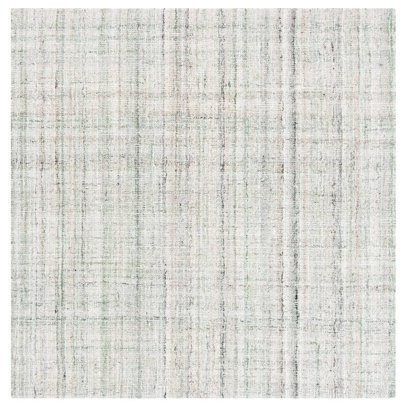 SAFAVIEH Handmade Abstract Dominika Modern Stripe Rug - 6' Square - Green/Sage