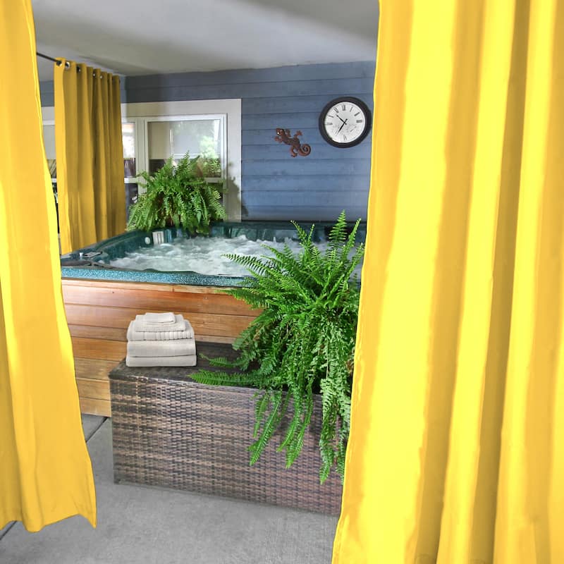 54" x 84" Grommet Semi-Sheer Outdoor Curtain Panel - 54 x 84