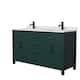 Option Green, Black Trim, White Cultured Marble Top