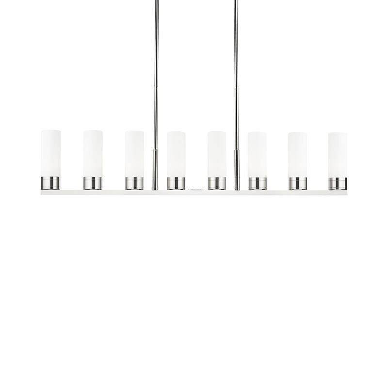 Innovations Lighting 617-8I-11-48 Boreas Linear Boreas 8 Light 48" - Polished Nickel / White