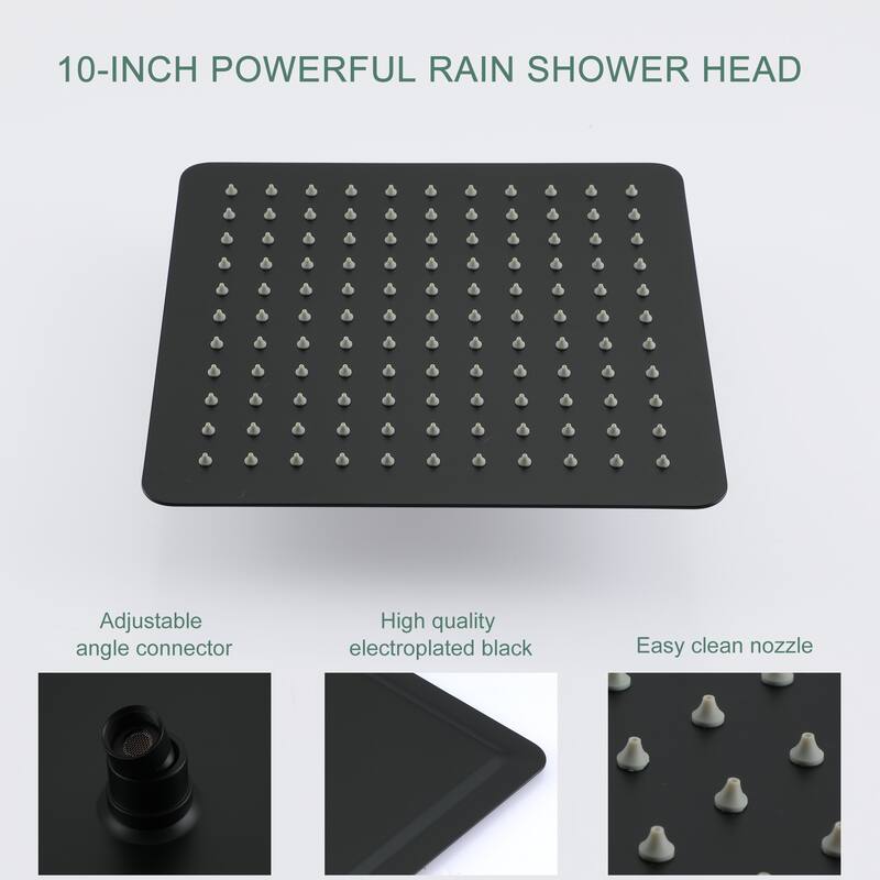 10 in. Ceiling Mount Dual Shower Heads with Pressure Balance Valve - 10"