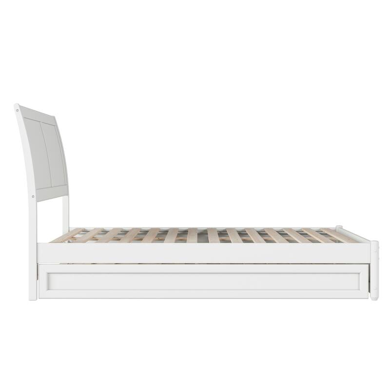 Andorra Platform Bed with Panel Footboard and Twin Trundle