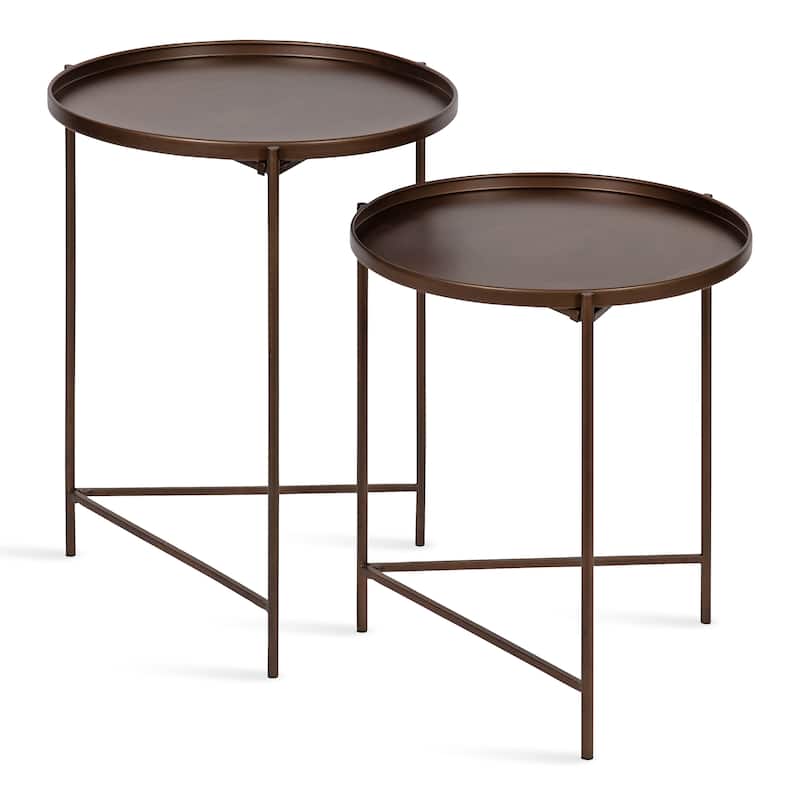 Kate and Laurel Ulani Nesting Tables (Set of 2) - 2 Piece - Bronze