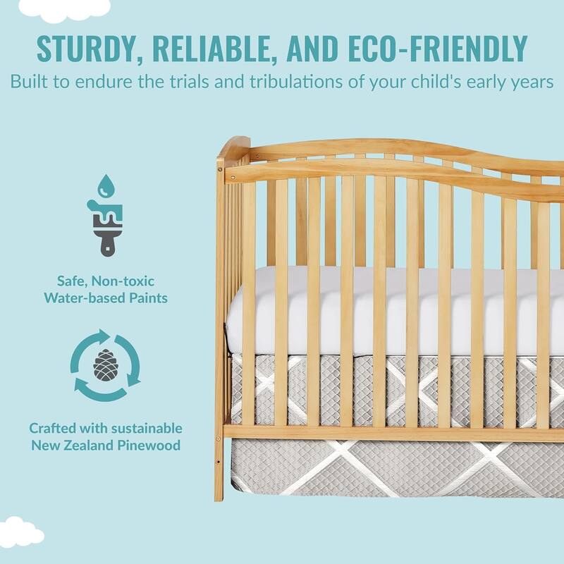 Dream On Me Chelsea Natural 5-in-1 Convertible Crib