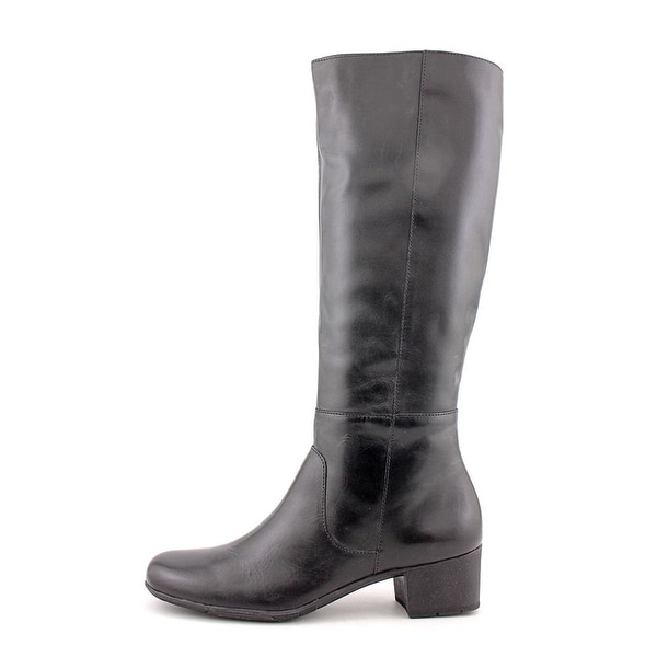 Mix Round Toe Leather Knee High 