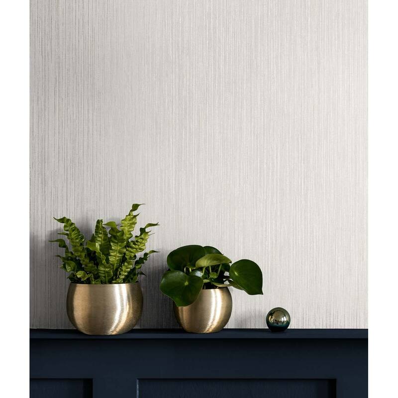 Seabrook Designs Vertical Stria Embossed Vinyl Unpasted Wallpaper
