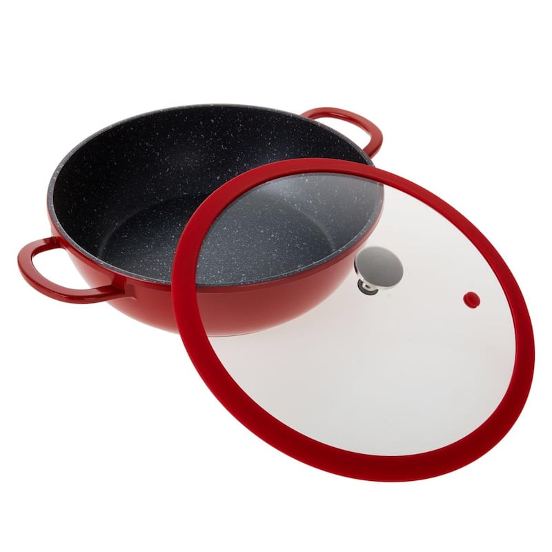 Curtis Stone 4.5-Quart Cast Aluminum Multi-Pan w/Lid & Multi-Use Rack 777-973 Refurbished