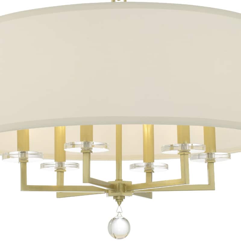 Paxton 6 Light Aged Brass Chandelier - 25.6'' W x 21'' H