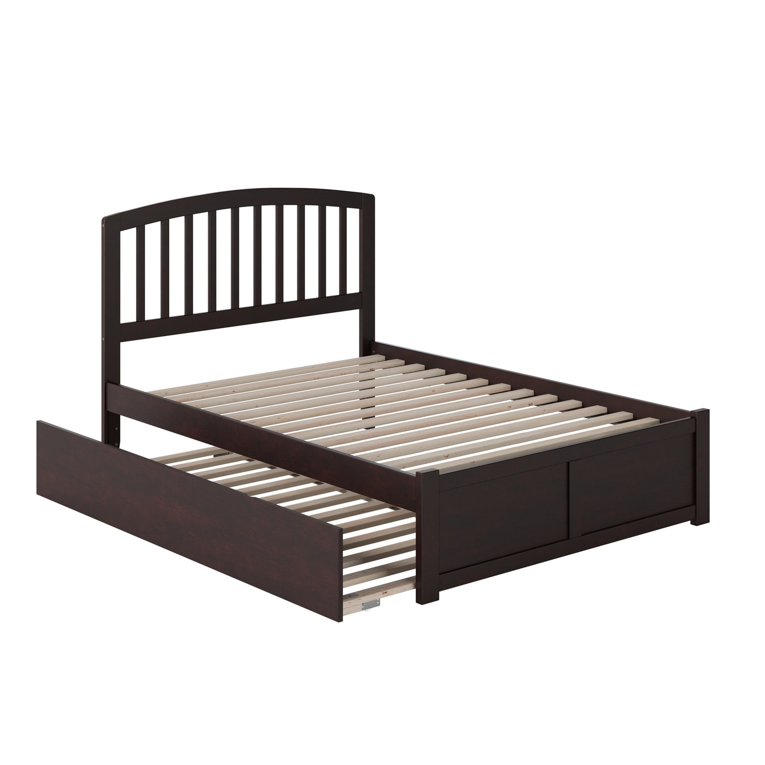 Full Platform Bed with Trundle - Modern Design, Twin Size, Sturdy Frame, Easy Assembly, Home Bedroom Furniture