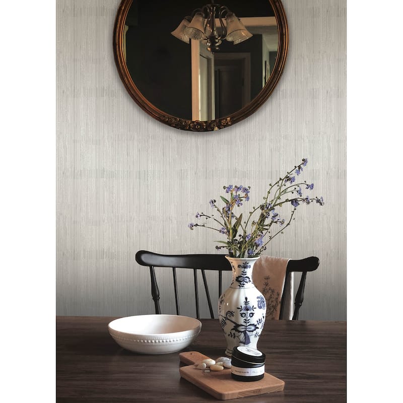 A-Street Prints Somerset Light Grey Abstract Stripe Wallpaper