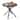 Gymax 34 Inch Round Patio Bistro Table w/ Wood-Like Top & X-Shaped