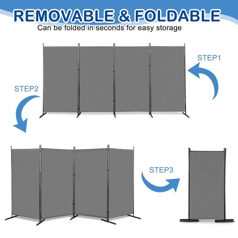 6FT 160g Polyester Fabric Plastic Foot Carbon Steel Frame Foldable Screen
