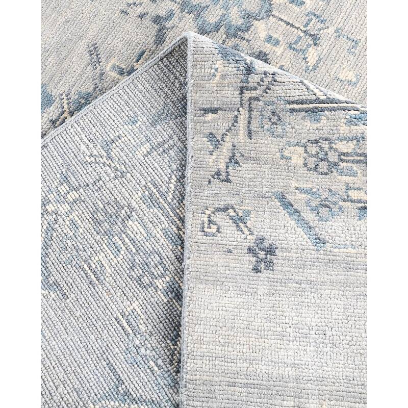 Modern One-of-a-Kind Handmade Area Rug - Gray, 7' 10" x 10' 0" - 7' 10" x 10' 0"