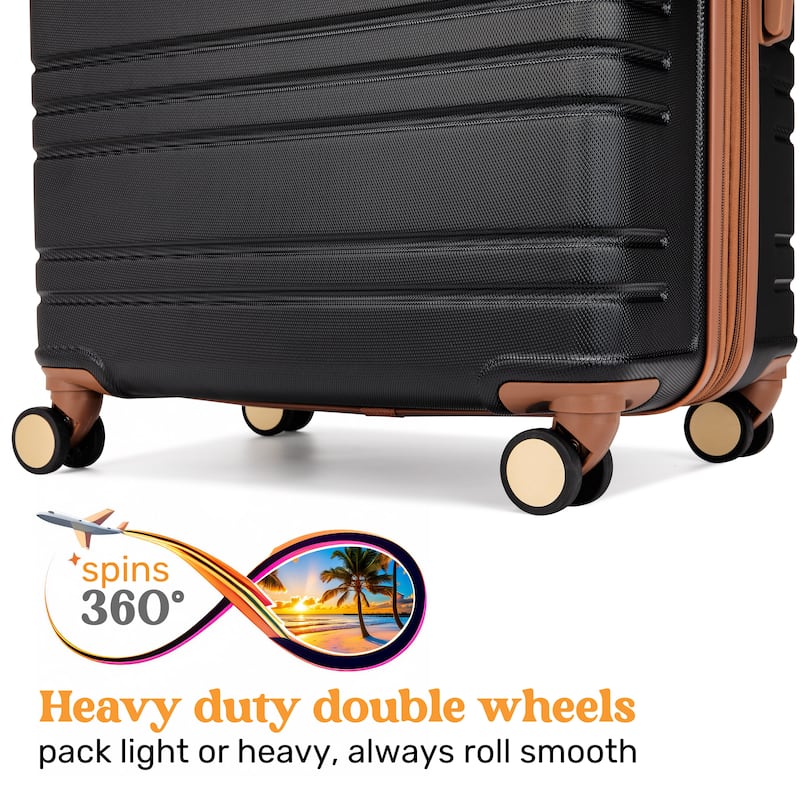 Miami CarryOn Brickell 3 Piece Expandable Retro Spinner Luggage Set
