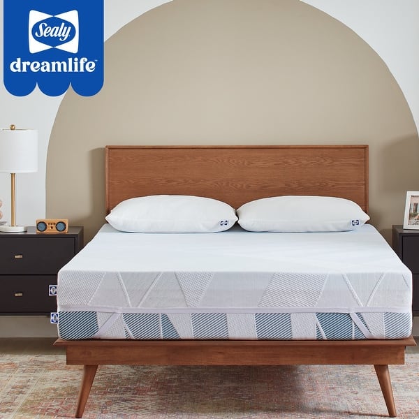 slide 2 of 26, Sealy Dreamlife 3" Gel Memory Foam Mattress Topper with Cooling Cover