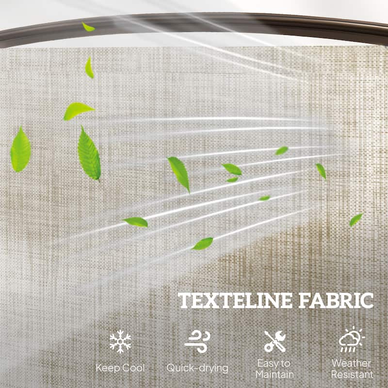 Outsunny Steel/Fabric 2-person Outdoor Swing Glider